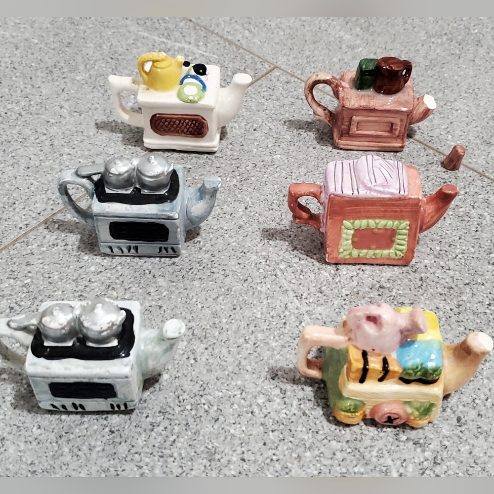 4 RED ROSE Tea "1996 Time for Tea" Figurines - Picture 2 of 2